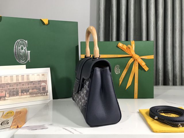 Goyard original canvas saigon souple mini bag GY0007 navy blue