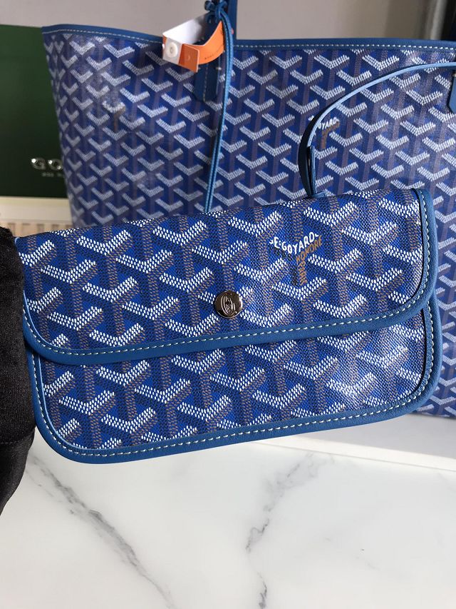 Goyard original canvas saint louis GM bag GY0083 blue