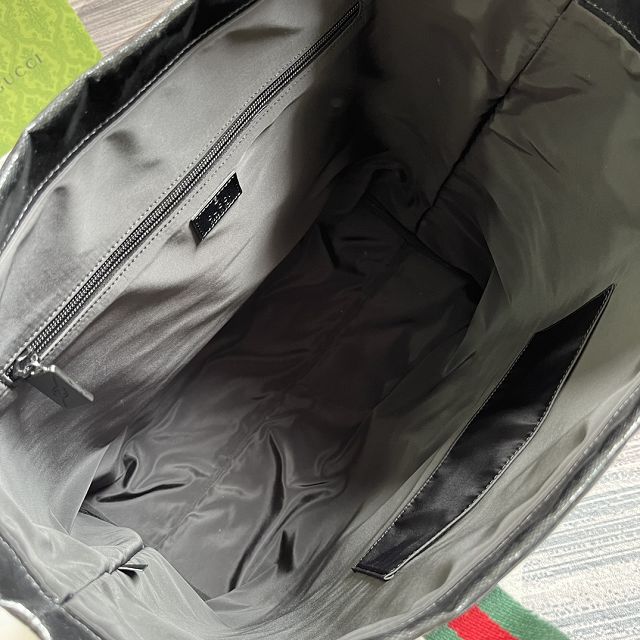 GG original crystal canvas large tote bag 763287 black