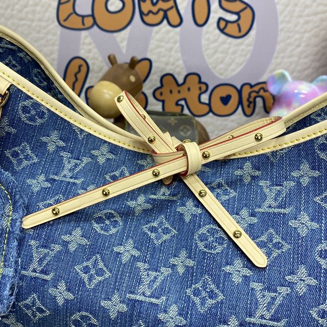 Louis vuitton original denim carryAll MM M46855 blue