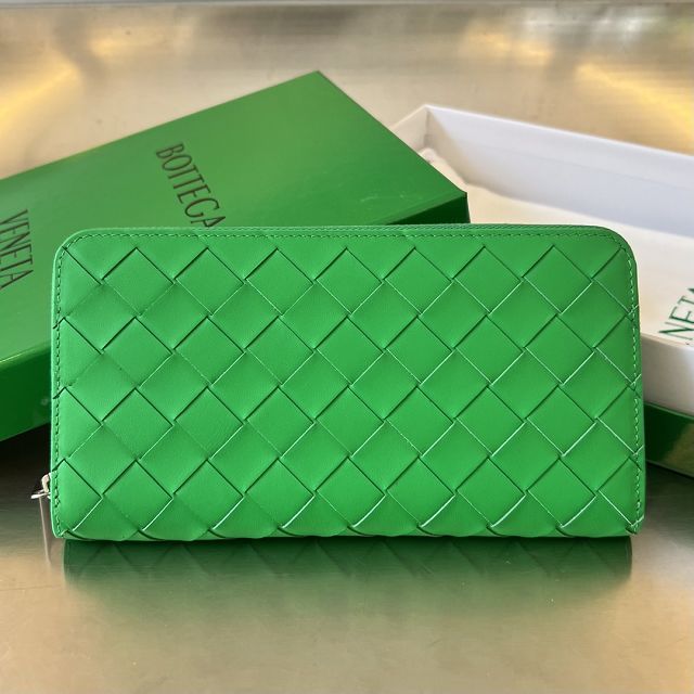 BV original lambskin zipper wallet 593217  