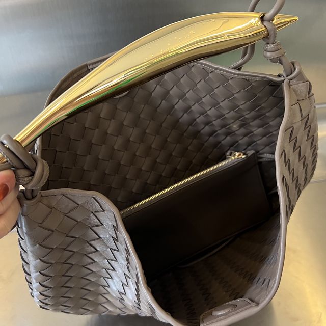 BV original lambskin medium sardine bag 754988 khaki