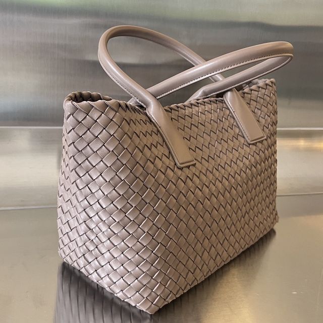 BV original lambskin medium cabat tote bag 608810 khaki