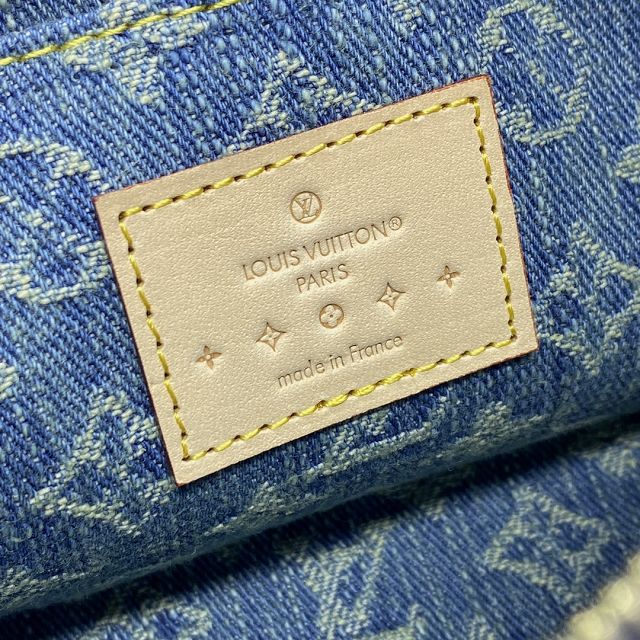 Louis vuitton original denim pochette cosmetique M24316 blue	