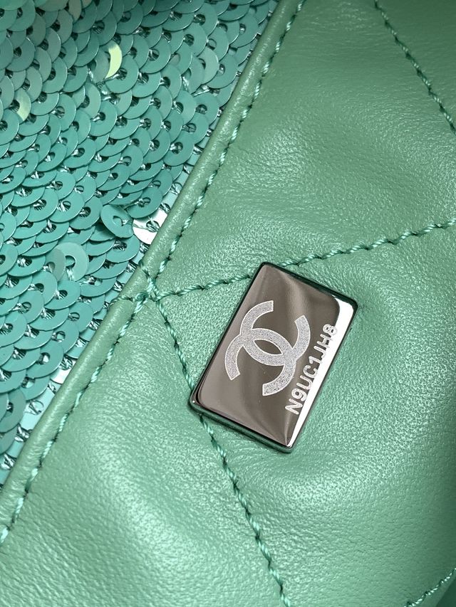 2024 CC original sequins tote bag AS4856 green