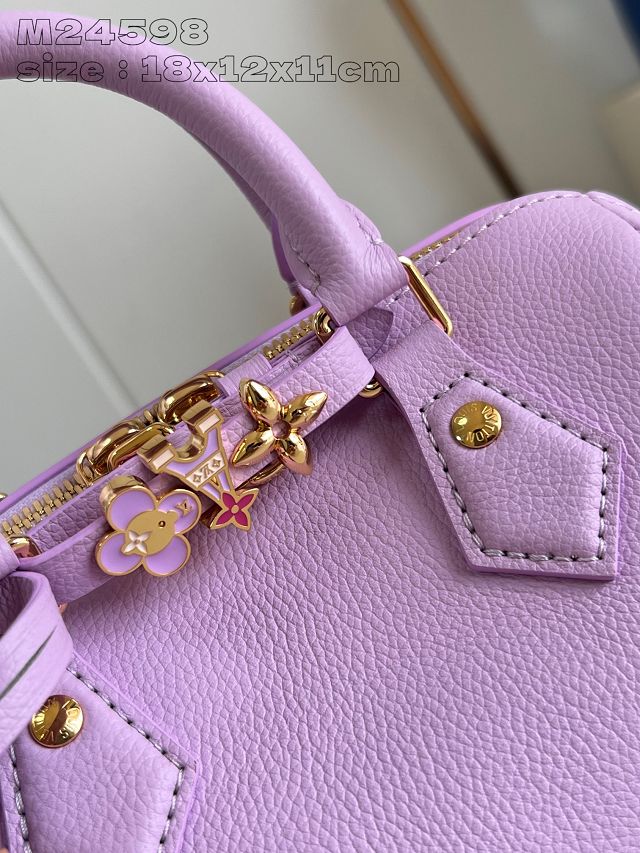 Louis vuitton original calfskin speedy 18 M24598 purple