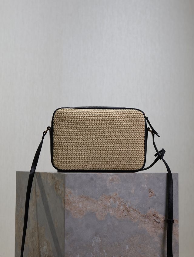 YSL original tweed lou camera bag 520534 beige