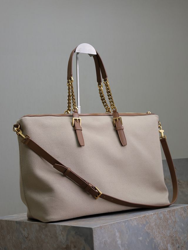 YSL original canvas large travel  bag 791304 beige