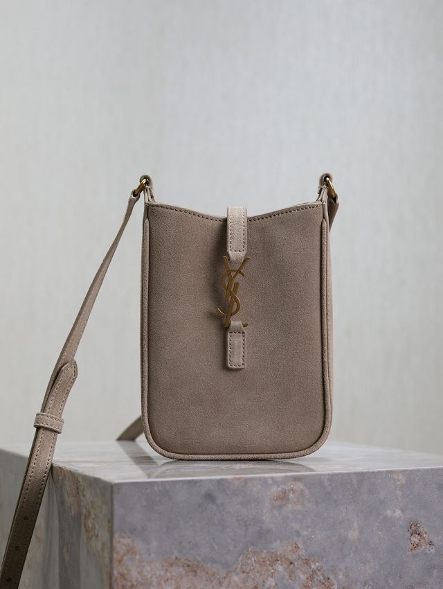 YSL original suede le 5A7 mini tote bag 735214 grey