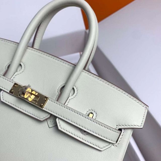 Hermes original swift leather birkin 25 bag H25-5 craie