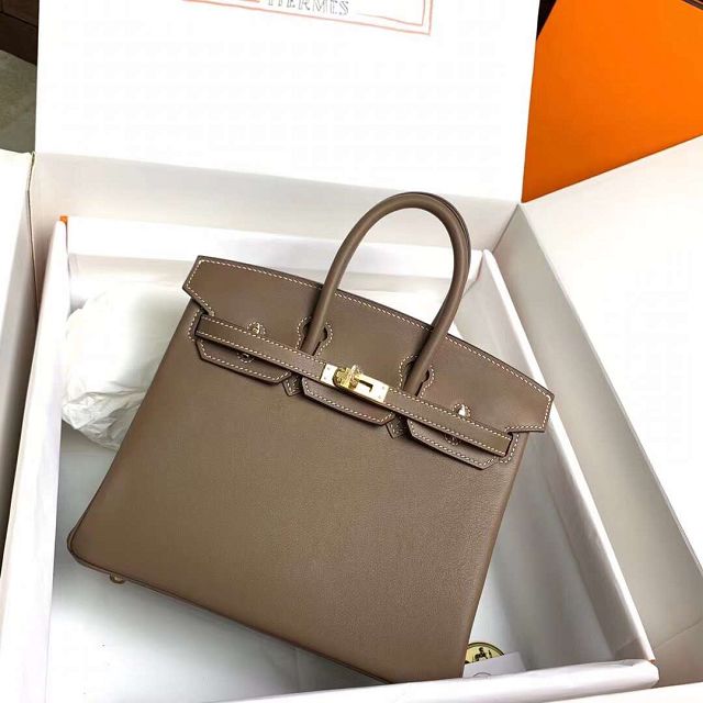 Hermes original swift leather birkin 35 bag H35-5 grey etoupe