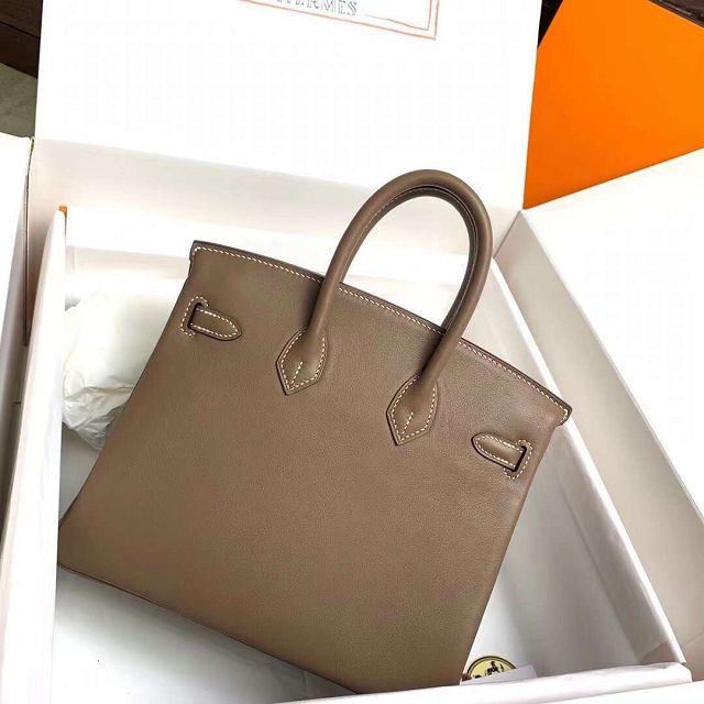 Hermes original swift leather birkin 35 bag H35-5 grey etoupe