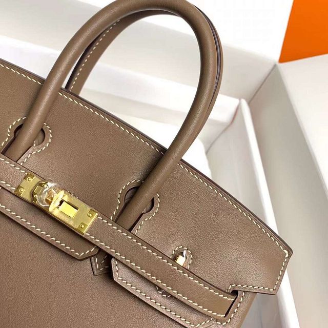 Hermes original swift leather birkin 35 bag H35-5 grey etoupe