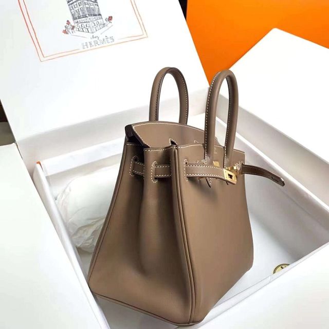 Hermes original swift leather birkin 35 bag H35-5 grey etoupe
