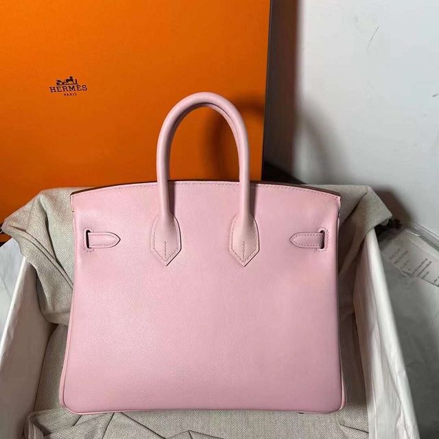 Hermes original swift leather birkin 35 bag H35-5 rose sakura 