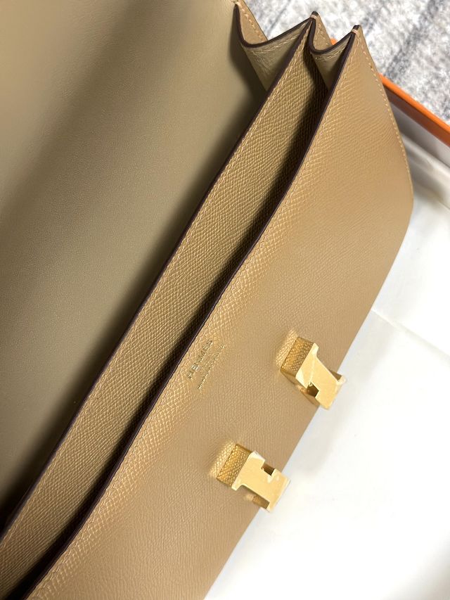 Hermes original epsom leather constance elan bag C026 latte