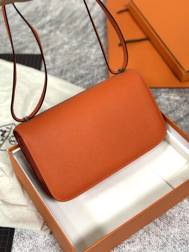 Hermes original epsom leather constance elan bag C026 orange