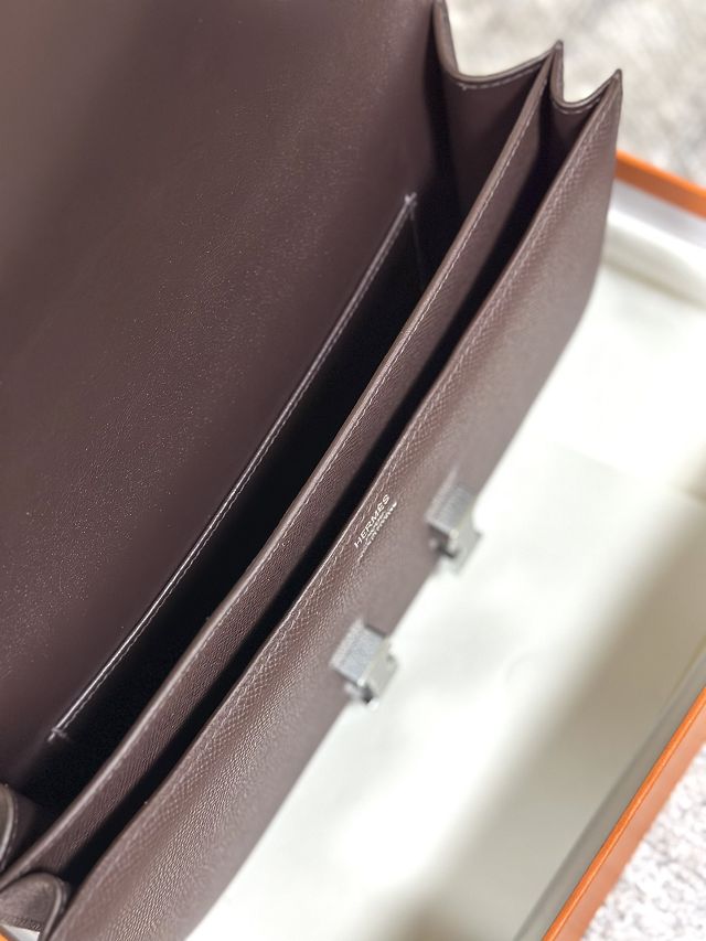Hermes original epsom leather constance elan bag C026 rouge sellier