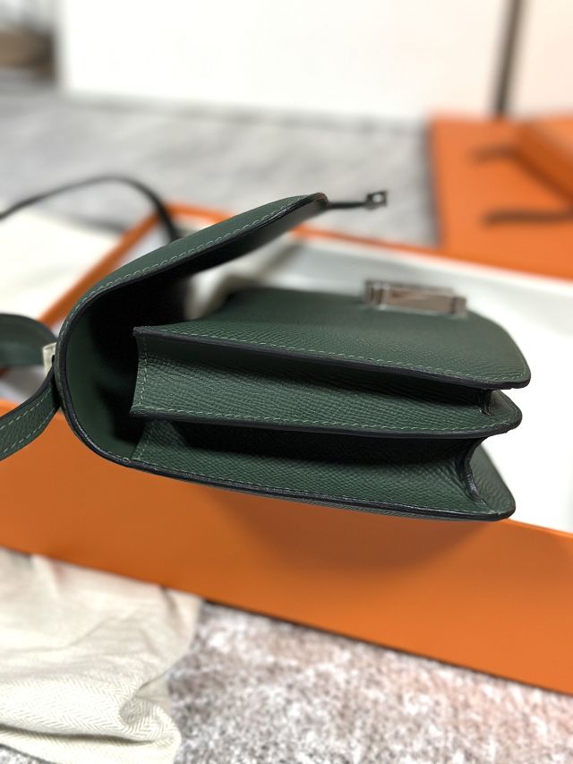 Hermes original epsom leather constance elan bag C026 vert anglais
