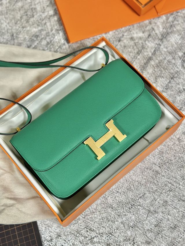 Hermes original epsom leather constance elan bag C026 vert jade