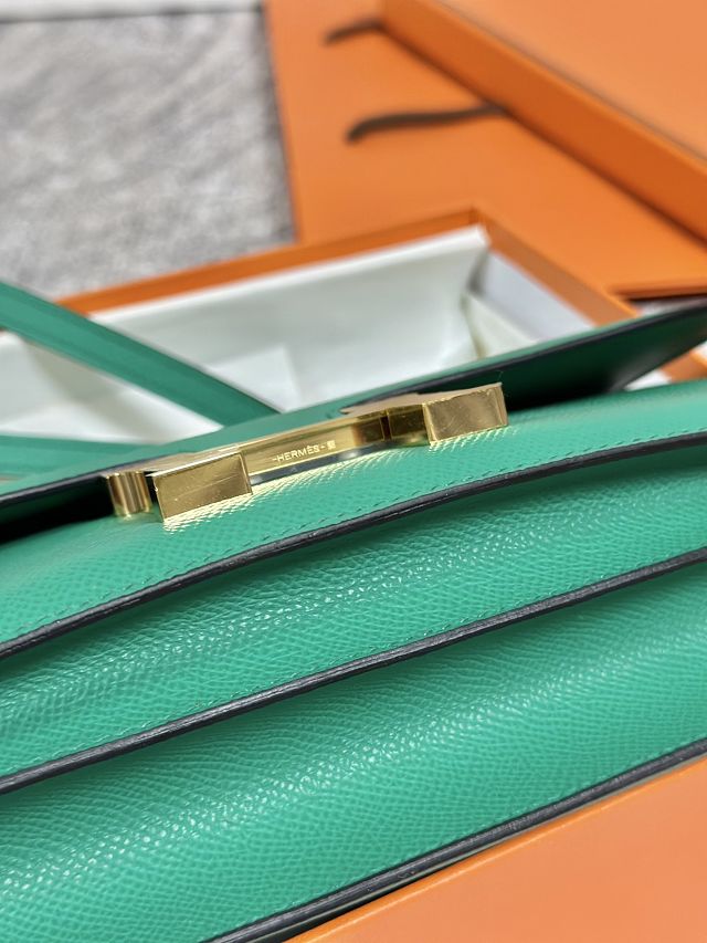 Hermes original epsom leather constance elan bag C026 vert jade