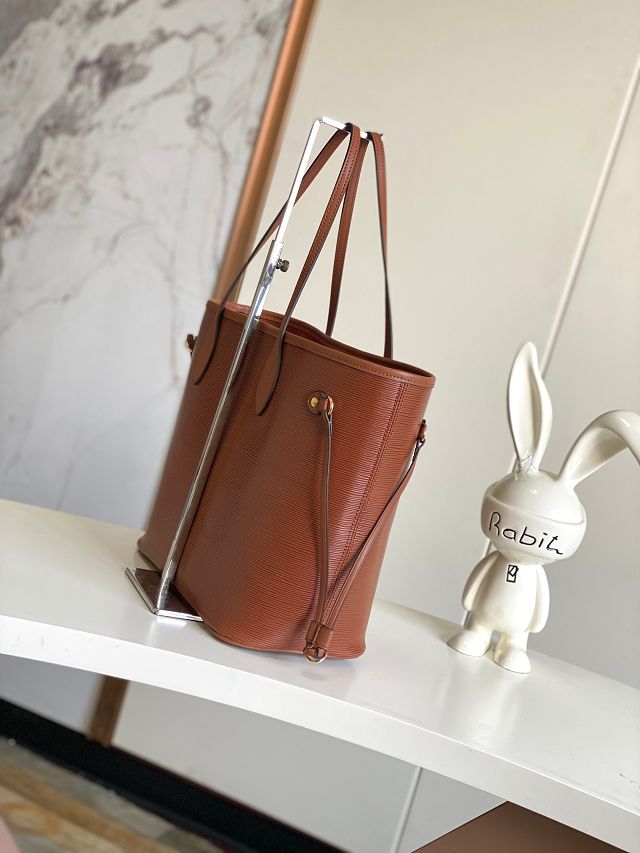 Louis vuitton original epi leather neverfull mm M12746 brown