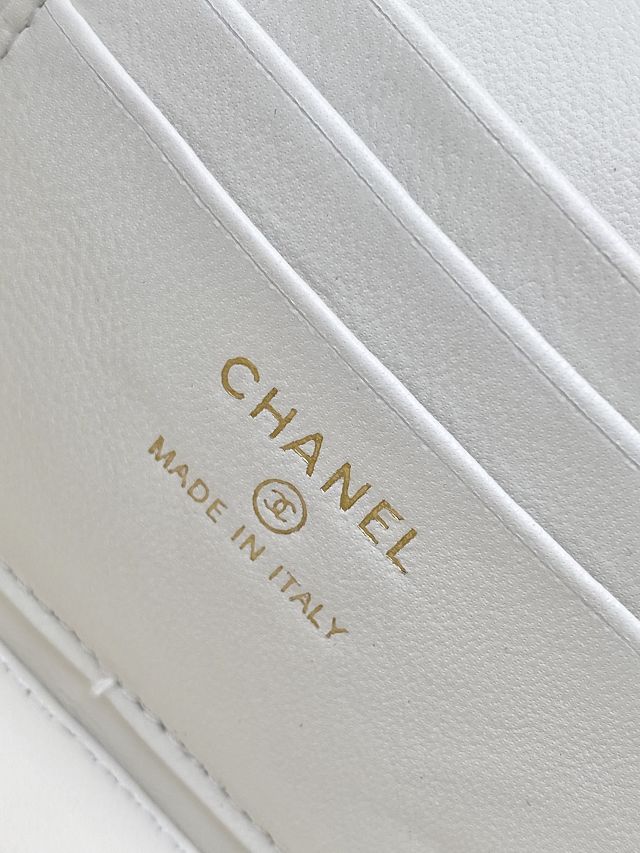 CC original grained calfskin vanity case AP4404 white