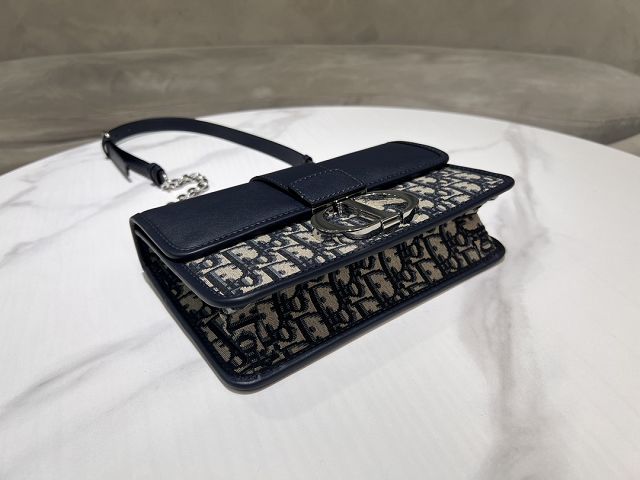 Dior original calfskin&cotton 30 montaigne chain bag M9208 blue