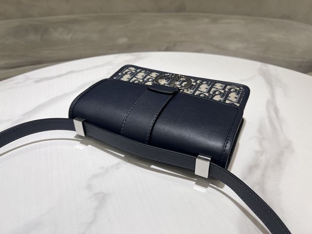 Dior original calfskin&cotton small 30 montaigne bag M9234 blue