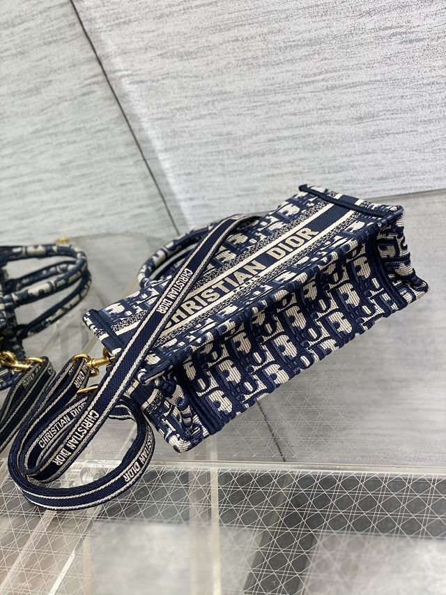 Dior original cotton mini book tote S5573 blue