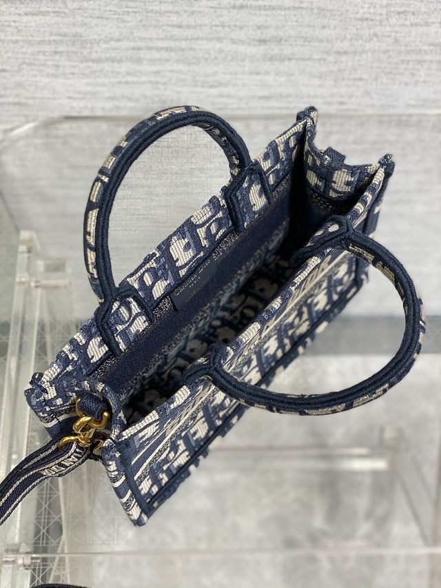 Dior original cotton mini book tote S5573 blue