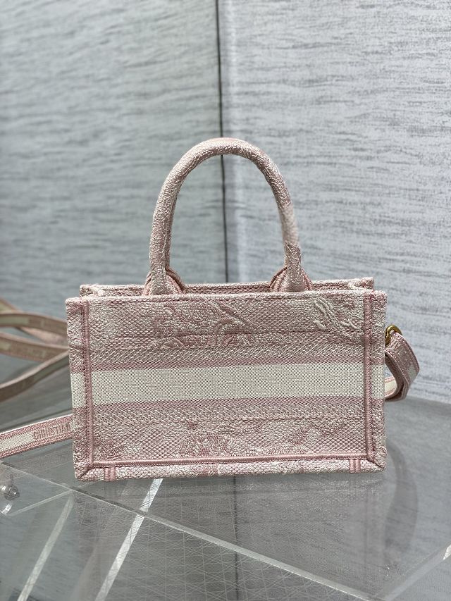 Dior original cotton mini book tote S5573 pink