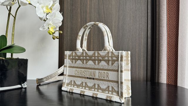 Dior original cotton mini book tote S5573 white