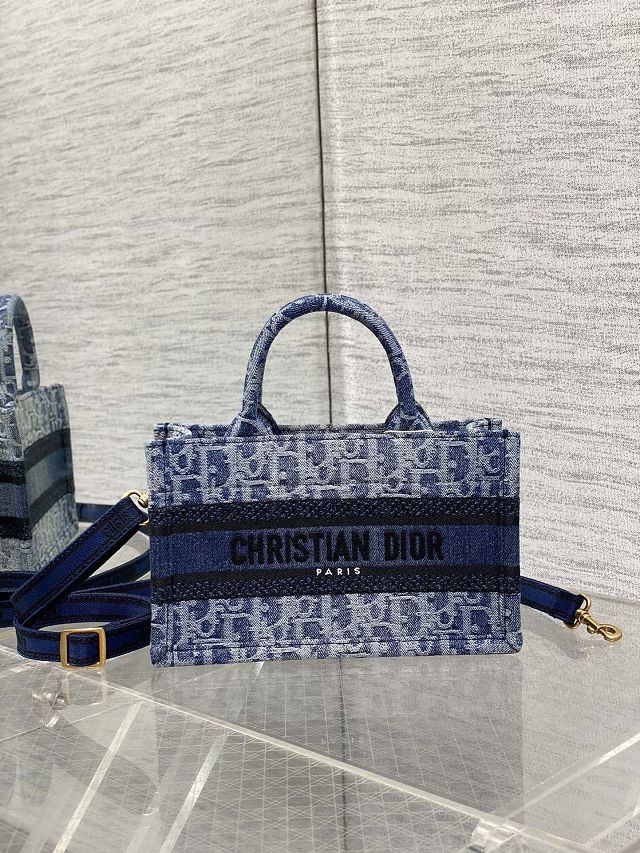 Dior original denim mini book tote S5573 blue