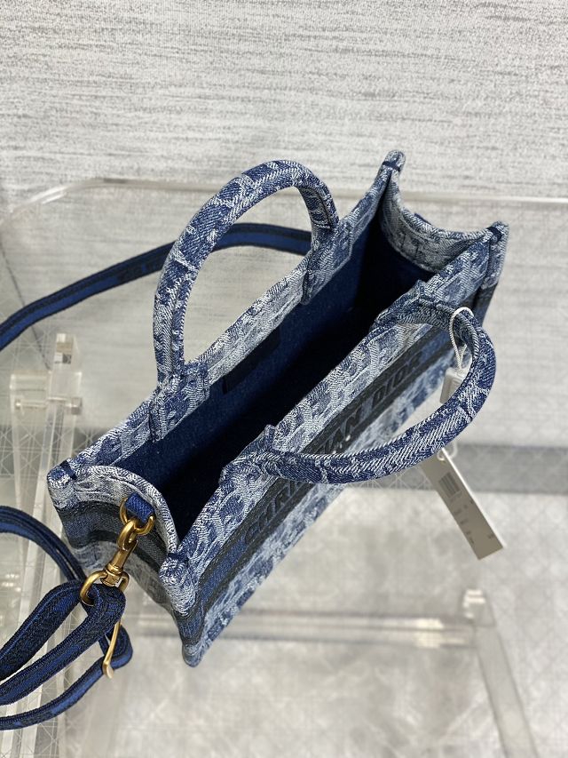 Dior original denim mini book tote S5573 blue