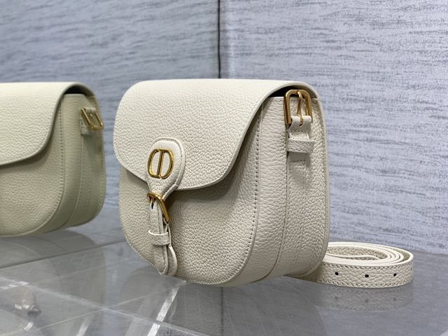 Dior original grained calfskin medium bobby bag M9319 white