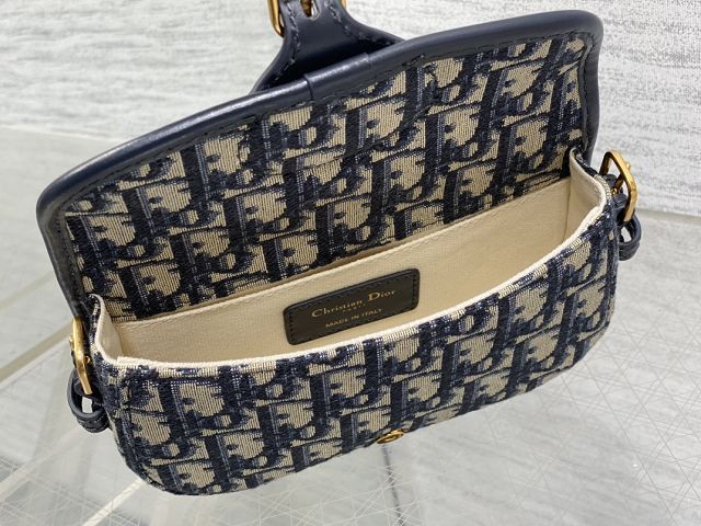 Dior original jacquard mini bobby east-west bag S5713 blue