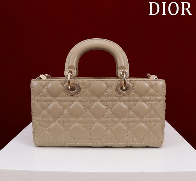Dior original lambskin medium lady D-Joy bag M0540 apricot