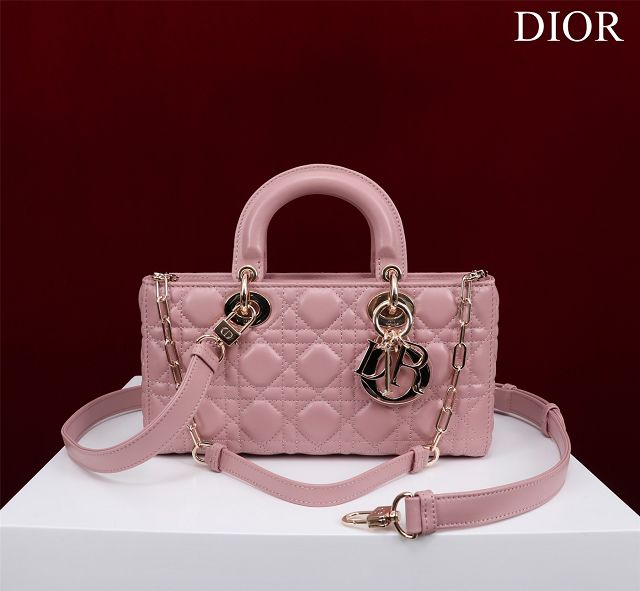 Dior original lambskin medium lady D-Joy bag M0540 pink