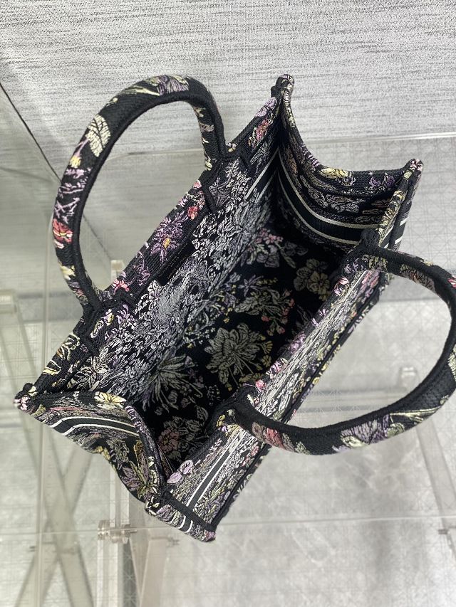 Dior original cotton small book tote bag M1265 black