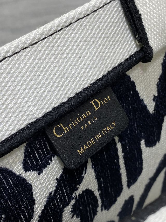 Dior original cotton small book tote bag M1265 white