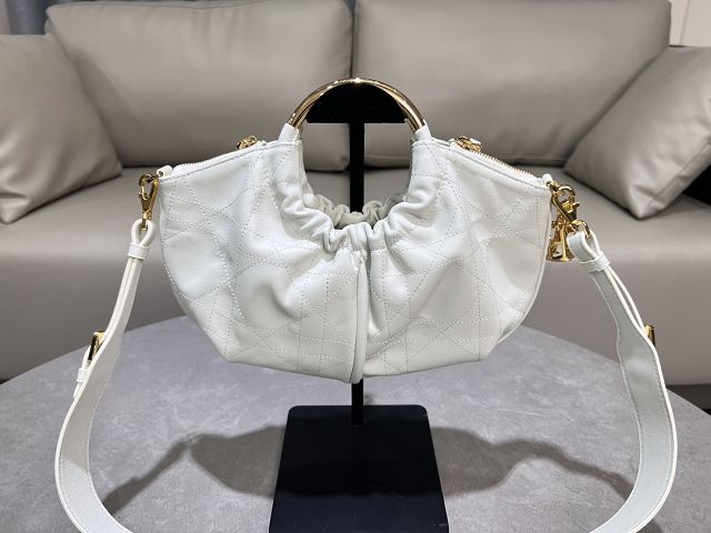 Dior original calfskin walk in purse M4511 white