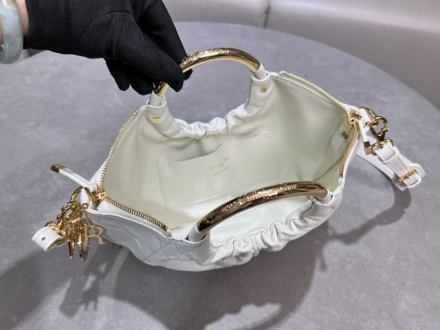 Dior original calfskin walk in purse M4511 white