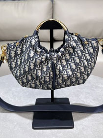 Dior original cotton walk in purse M4511 blue