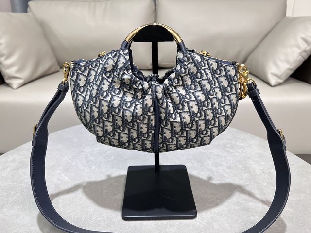 Dior original cotton walk in purse M4511 blue