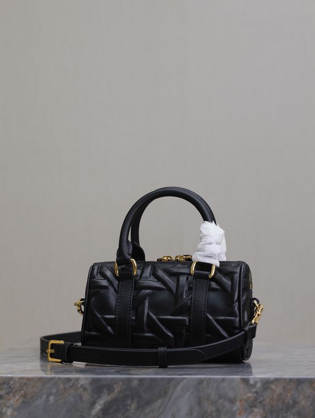 Dior original calfskin groove 17 nano bag S4000-2 black