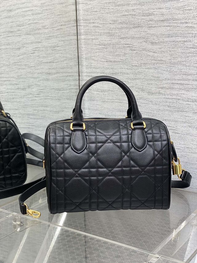 Dior original calfskin groove 25 bag M1365 black