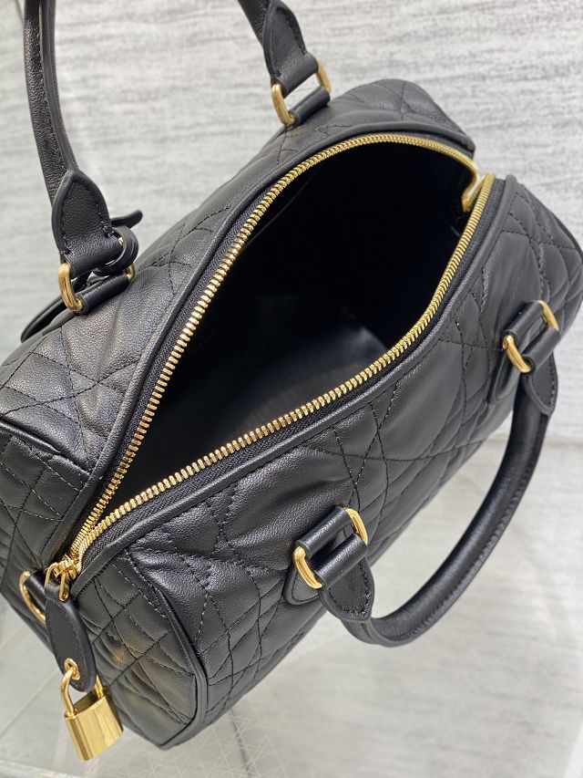 Dior original calfskin groove 25 bag M1365 black