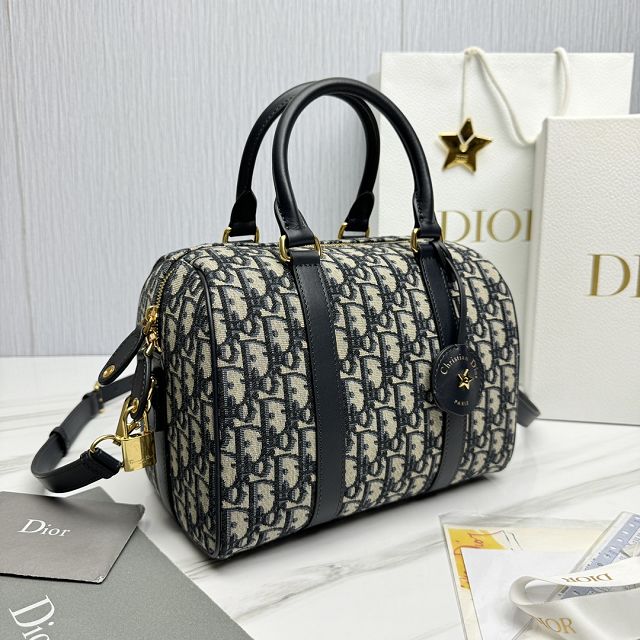 Dior original cotton groove 25 bag M1365 blue