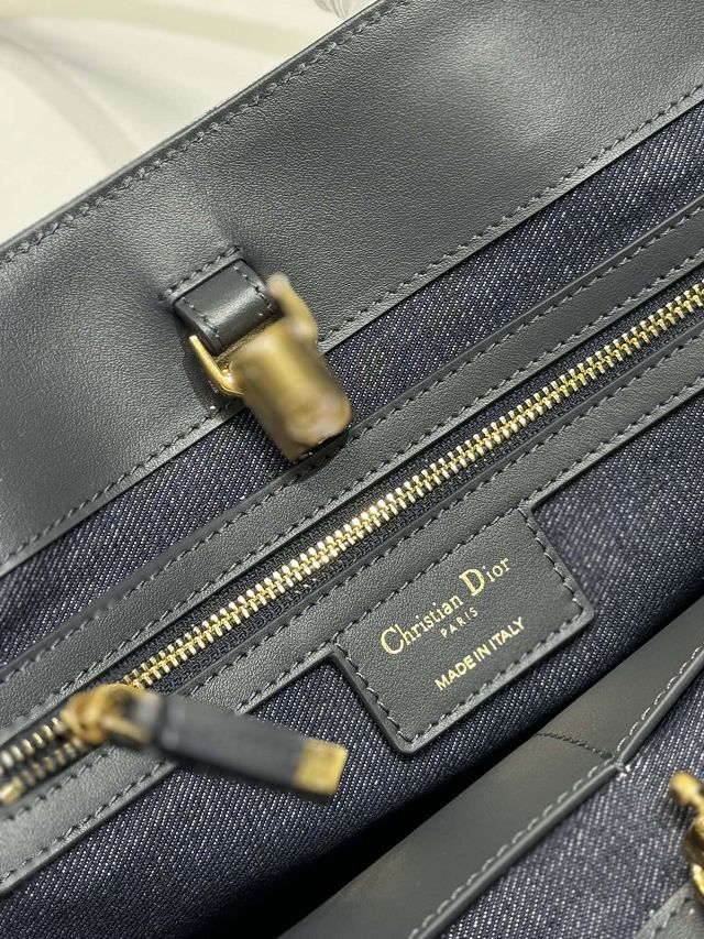 Dior original denim medium toujours tote bag M1166 blue